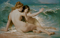 wlwarthistory:Mermaids Frolicking in the Sea -Charles Edouard