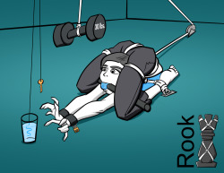 rook-07:  Wii Fit trainer in contortion predicament bondage Well,