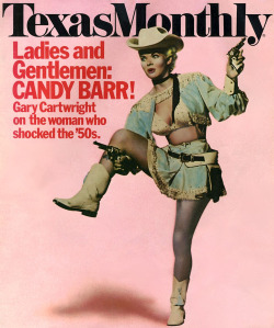 Candy Barr appears on the cover of the December ‘76 issue