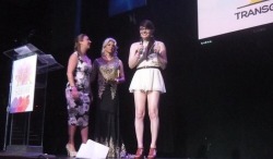 natalie-mars:  Here I am accepting my TEA award. I was sooo nervous