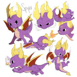 ladie-bug:Spyro doodles. It would be nice to play a new Spyro