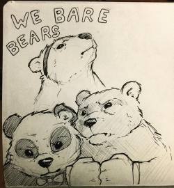 We’ve been catching up on We Bare Bears today. Here’s a scribble