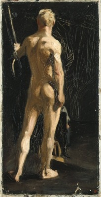 bobbygio:  Edward Hopper - Male Nude, from Rear 