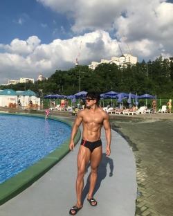 shreddedobsession: Aesthetic hyung at the pool …