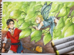 natsubu-art:“The young elf went to the forest and would’ve