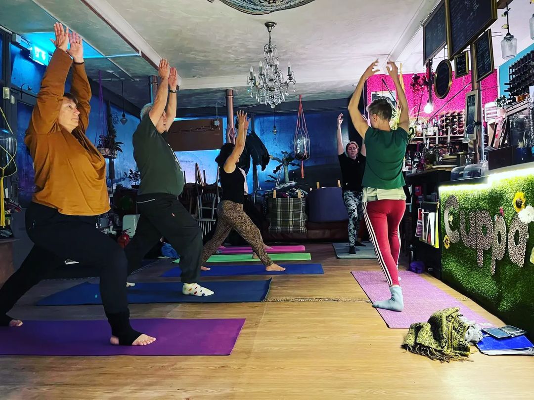 <p>Can you think of anywhere funkier or more fabulous to practice Yoga? Join us for a one-off early morning session next Thursday 17th November at 8am for an hour of practice to start your day. Listen to music from Bowie,  the Beatles and the greats of the 60s, 70s and 80s. Suggested donation £7 for the session.  Space is limited so be in touch asap if you’re interested.  (at Cuppa)<br/>
<a href="https://www.instagram.com/p/CkvoDZoIuAD/?igshid=NGJjMDIxMWI=">https://www.instagram.com/p/CkvoDZoIuAD/?igshid=NGJjMDIxMWI=</a></p>