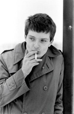 post-punker:  Ian Curtis, from Joy Division, Hulme, Manchester,