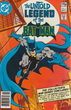 The Untold Legend Of The Batman, No. 3 (DC Comics, 1980). Cover