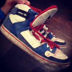 Brought out the Abused Red White & Blues. Comfort shoes.