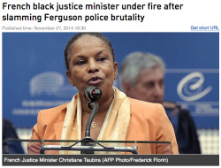  The French justice minister has been critical of US police violence