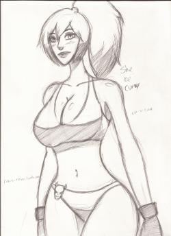 Did I spell curvy right? WHATEVER. I did this sketch like last