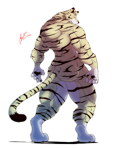 Nice beefy tiger rump. Artist: Mighty-Creation on FA  /  Vermilion