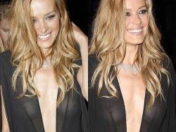 starprivate:  Petra Nemcova does shitty grimace with seethrough