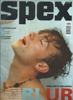spex Magazine coverSeptember 1995 Photographer: Wolfgang Tillmans