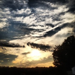 A little #skyporn from last night. Not too shabby #sky #clouds