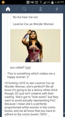 ealperin:  rad-femfatale:  Nonononononono. Wonder Woman is female.