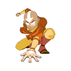 -transparents:  Semi Transparent Aang (tattoos matches the color