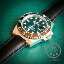 wristprn:  Rolex Submariner on a EVEREST steel end leather strap