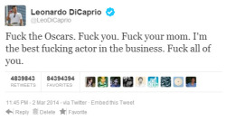 tr-anslation:  fusehounds: Leonardo DiCaprio releases his anger