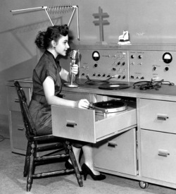 creepingirrelevance:  Little lady DJ, 1953 