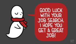 positivedoodles:  [drawing of a white ghost in a red scarf saying “Good