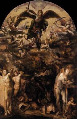 artmastered:  Domenico Beccafumi, Fall of the Rebel Angels, c.1524