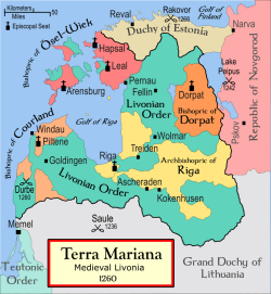 mapsontheweb:  Latvia and Estonia in 1260.