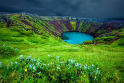sixpenceee:The Kerio Crater Lake is located in the Grímsnes