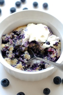 fullcravings:  Healthy Blueberry Muffin Breakfast Bake  Yo im