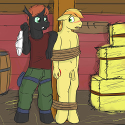 Braeburn slowly came to his senses as he felt the elbow on his