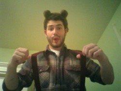 mtward:  my sister convinced me to wear bear ears out with my