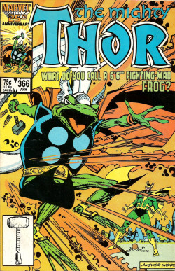 Thor No. 366 (Marvel Comics, 1986). Cover art by Walt Simonson.From