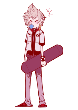 destiny-islanders:  Doodled a Prompto in Roxas’s outfit…