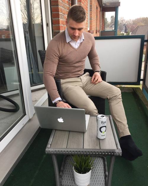 malesockstoyou:Nico Runge relaxing in black socks