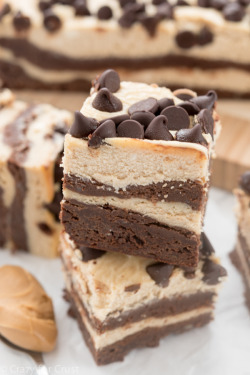 fullcravings:  4 Layer Peanut Butter Cheesecake Brownies