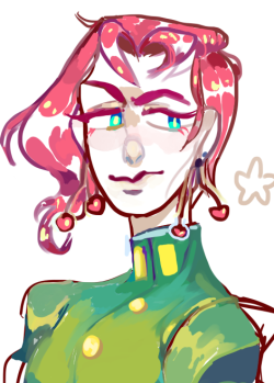 peachdeluxe:  redraw of an old kakyoin! 3 months apart 