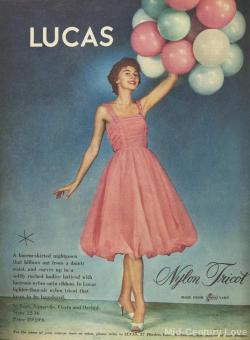 mid-centurylove:  She dressed in her best rose colored nightgown,