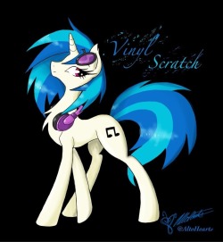 equestrian-pony-blog:  Vinyl Scratch by AltoHearts  =3