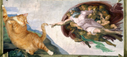 huffpostarts:A fat cat invades classical art and the results