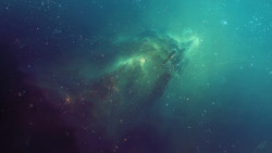 living-earth-traveling-mind:  Ghost nebula (click on the picture,