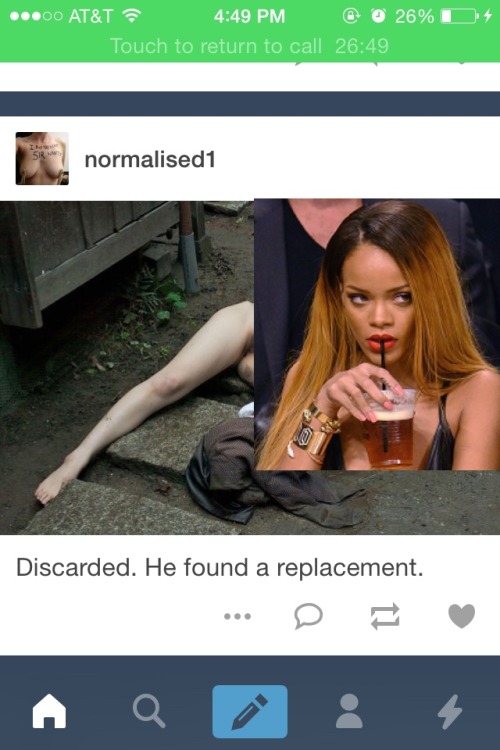 shamelessbabydoll:What is my phone doing?  Rihanna is judging my dash *sips tea*  Maybe she’s just curious :P