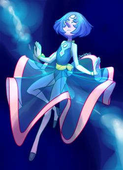 jamdraws:  pearl x 2! blue crystal pearl! crystal gem pearl x