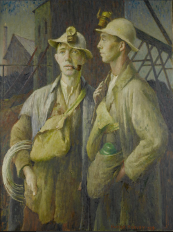 Harold Harvey (English, 1874-1941), Tin Miners, 1939, oil on