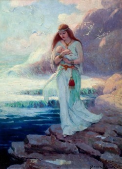 paintingsdaily:Frank Stick, A Viking Mother