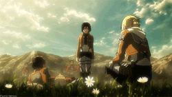 Mikasa vs. Annie  From the extra scene in the 2nd Shingeki no