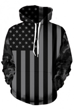 bettermeme: Men Fashion Hoodies Collection  America Flag Pattern