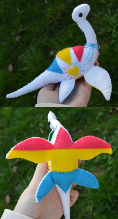 sosuperawesome:Plush Pride Dinosaurs Peaches N Plushies on Etsy