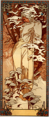artist-mucha:  Winter, 1897, Alphonse Mucha