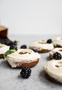 grayskymorning:  Blackberry Cheesecake Donuts  