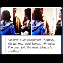 theangelicshadowhunterpage:  •Jesus!• #themortalinstruments